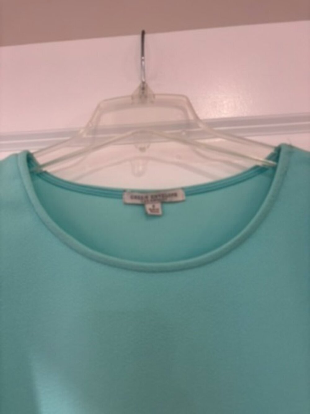 Teal Green Envelope Los Angeles Bell Sleeve Top - Picture 2 of 5